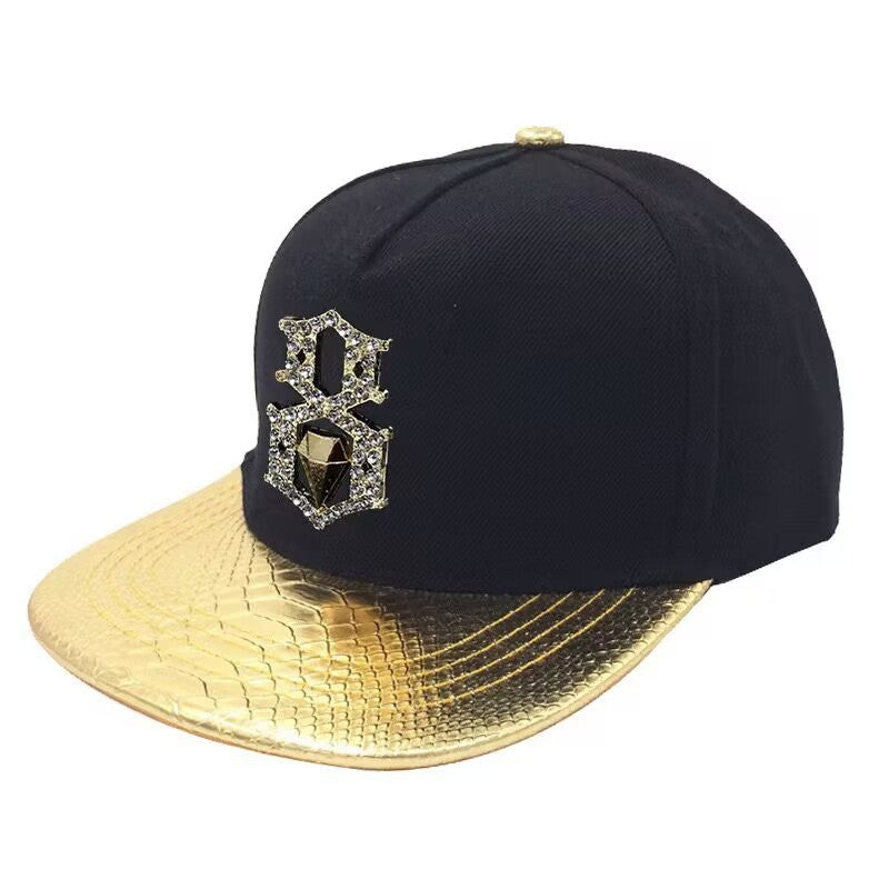 Men's PU Leather Hip-hop Baseball Cap — cap, alternate view