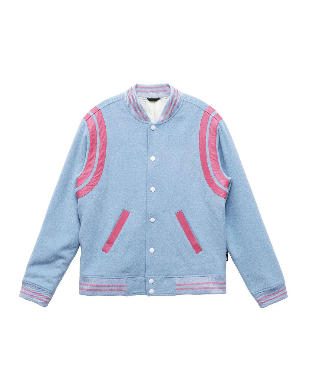 Konus Men's Wool Blend Varsity Jacket in Blue