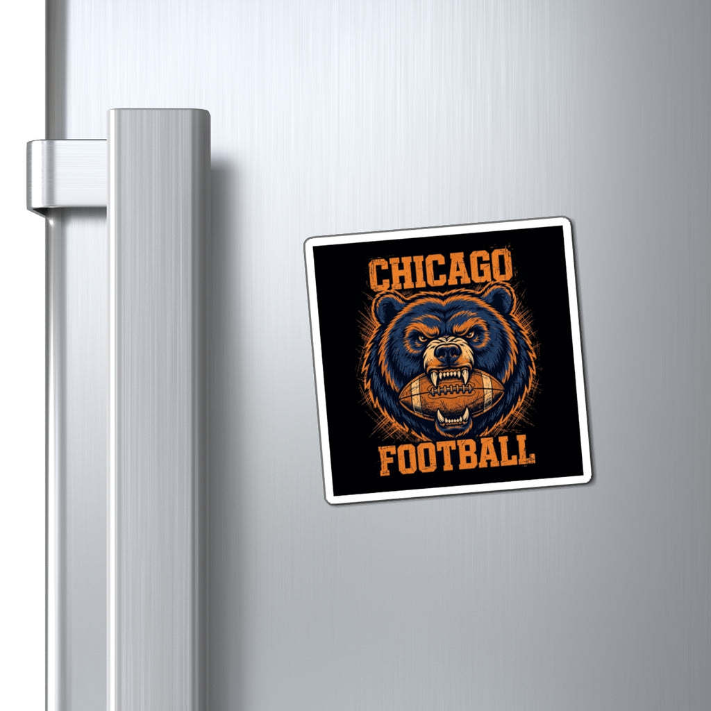 Chicago Football — Bear & Ball Magnet