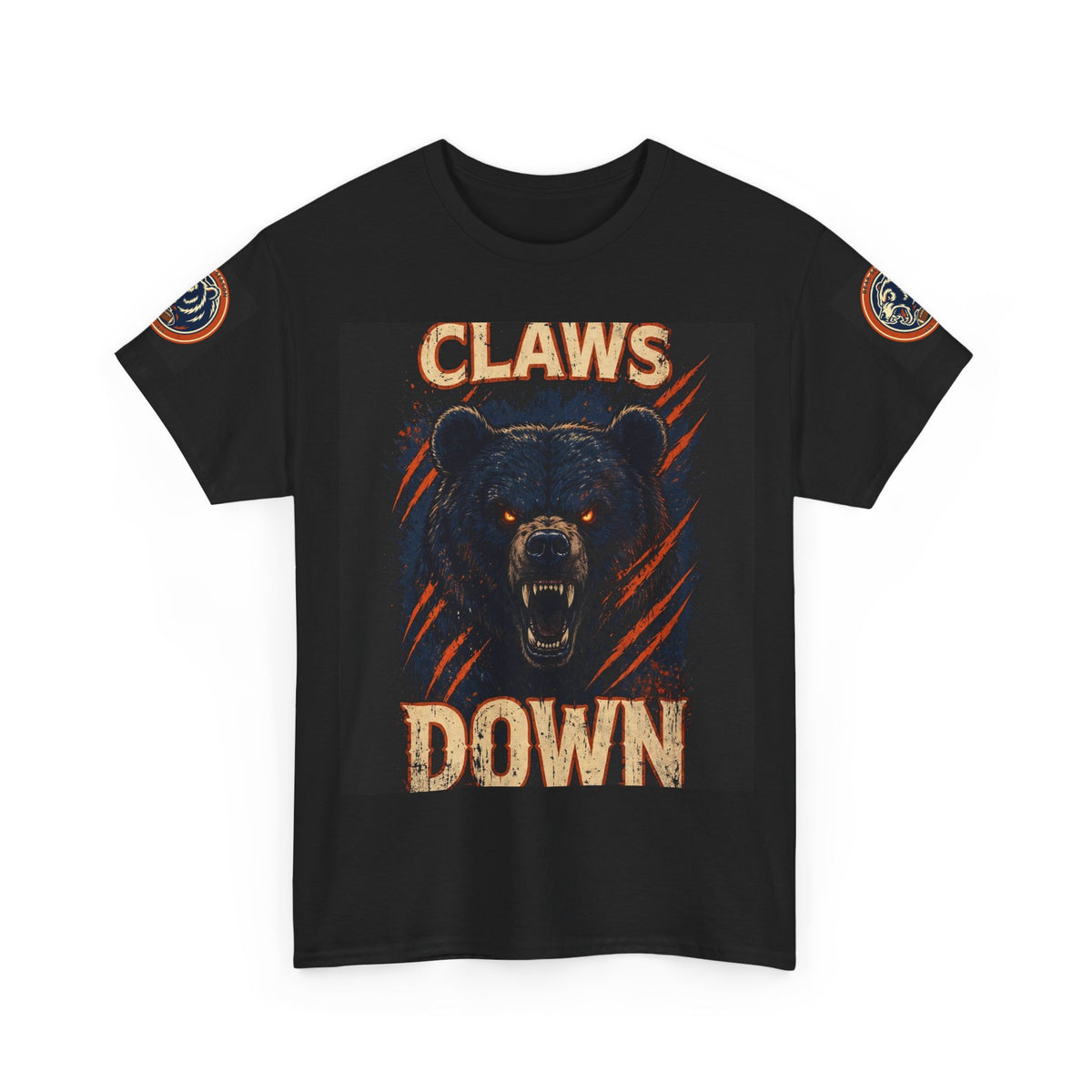 Claws Down Heavy Cotton Tee — graphic t-shirt, back view