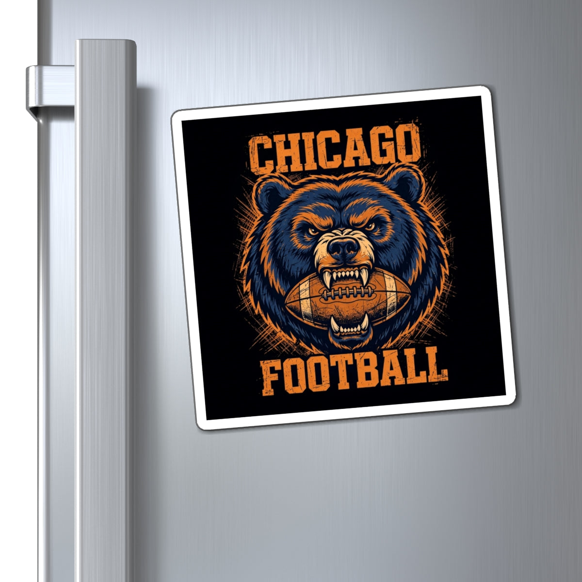 Chicago Football — Bear & Ball Magnet
