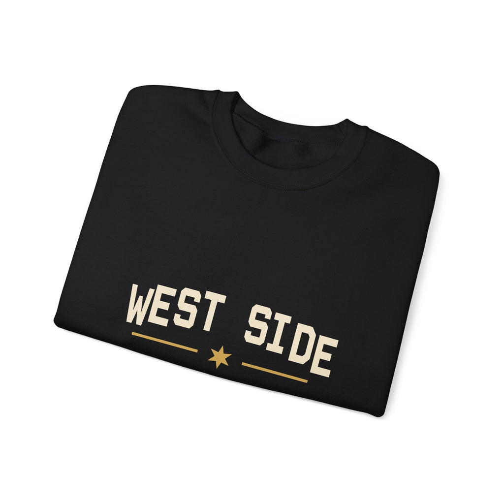 GLAMAZON AVE — West Side Story Crewneck | Black & Gold