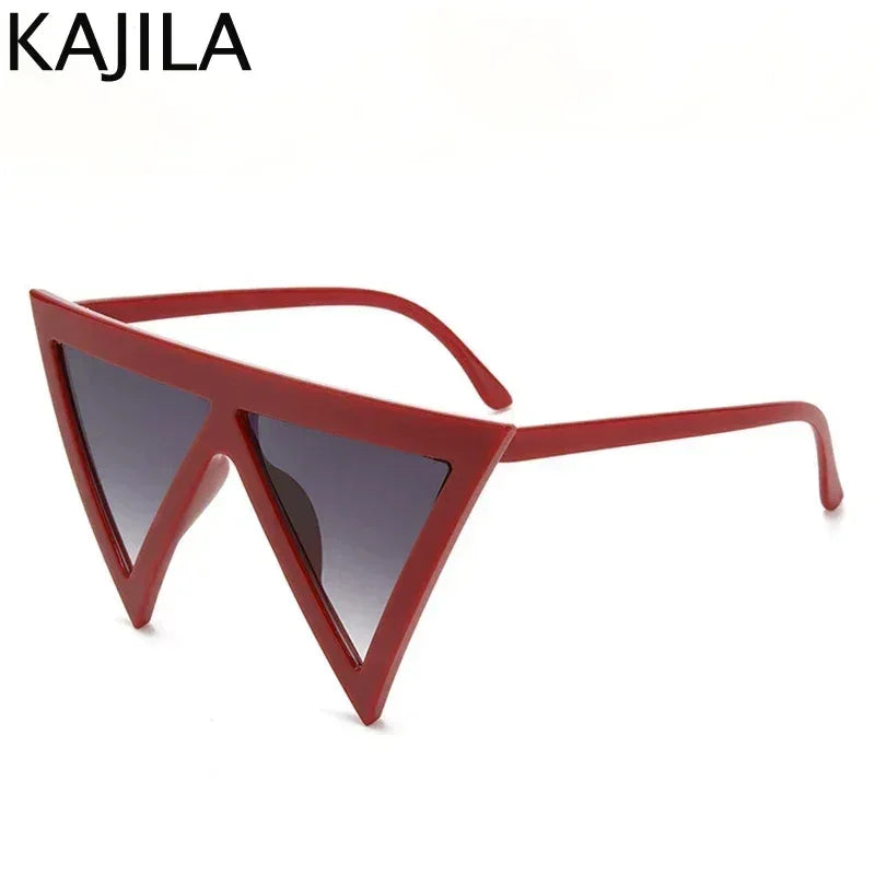 Riot — Oversized Triangle Punk Sunglasses — oversized sunglasses, alternate view