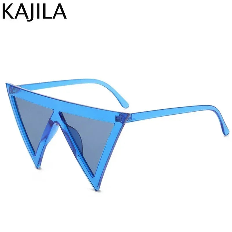 Riot — Oversized Triangle Punk Sunglasses — oversized sunglasses, alternate view