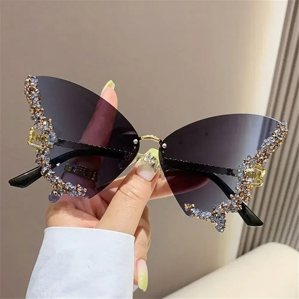 Monarch — Diamond Butterfly Sunglasses — butterfly sunglasses, alternate view