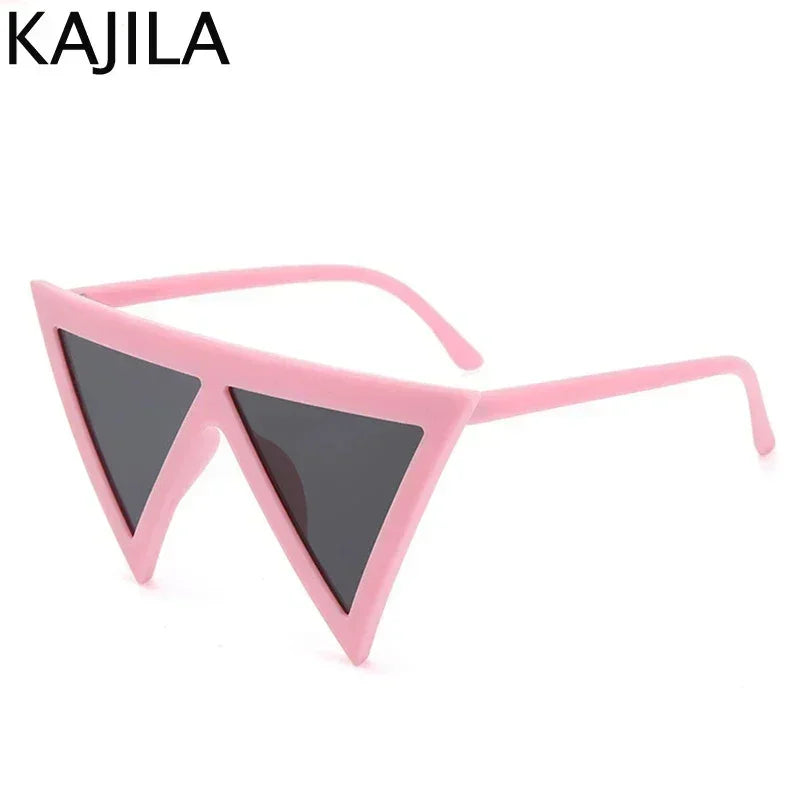 Riot — Oversized Triangle Punk Sunglasses — oversized sunglasses, alternate view