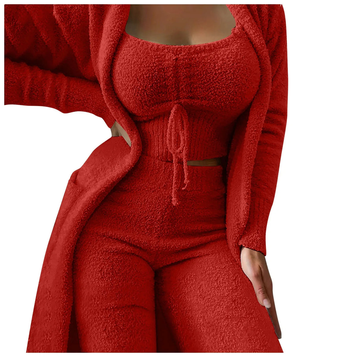 Women's Teddy Fleece Three-Piece Lounge Set