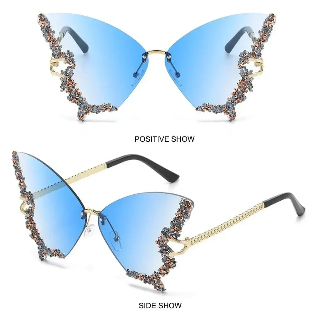 Monarch — Diamond Butterfly Sunglasses — butterfly sunglasses, alternate view