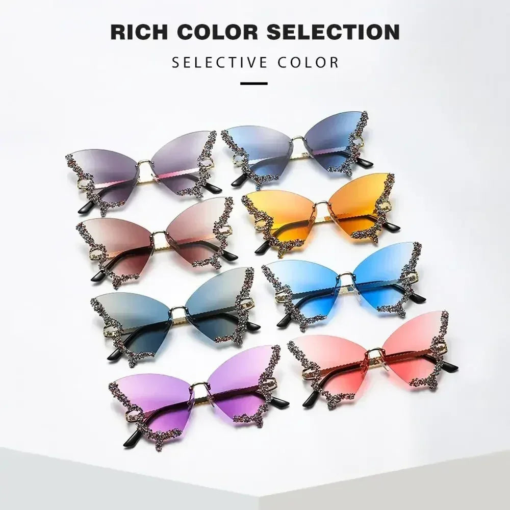 Monarch — Diamond Butterfly Sunglasses — butterfly sunglasses, alternate view