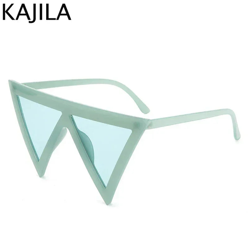 Riot — Oversized Triangle Punk Sunglasses — oversized sunglasses, alternate view