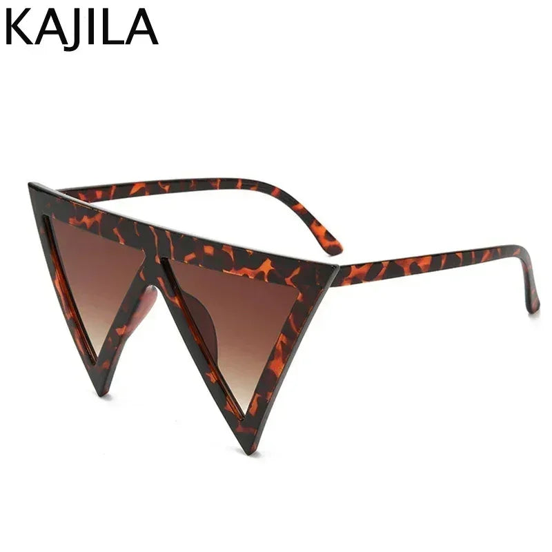 Riot — Oversized Triangle Punk Sunglasses — oversized sunglasses, alternate view