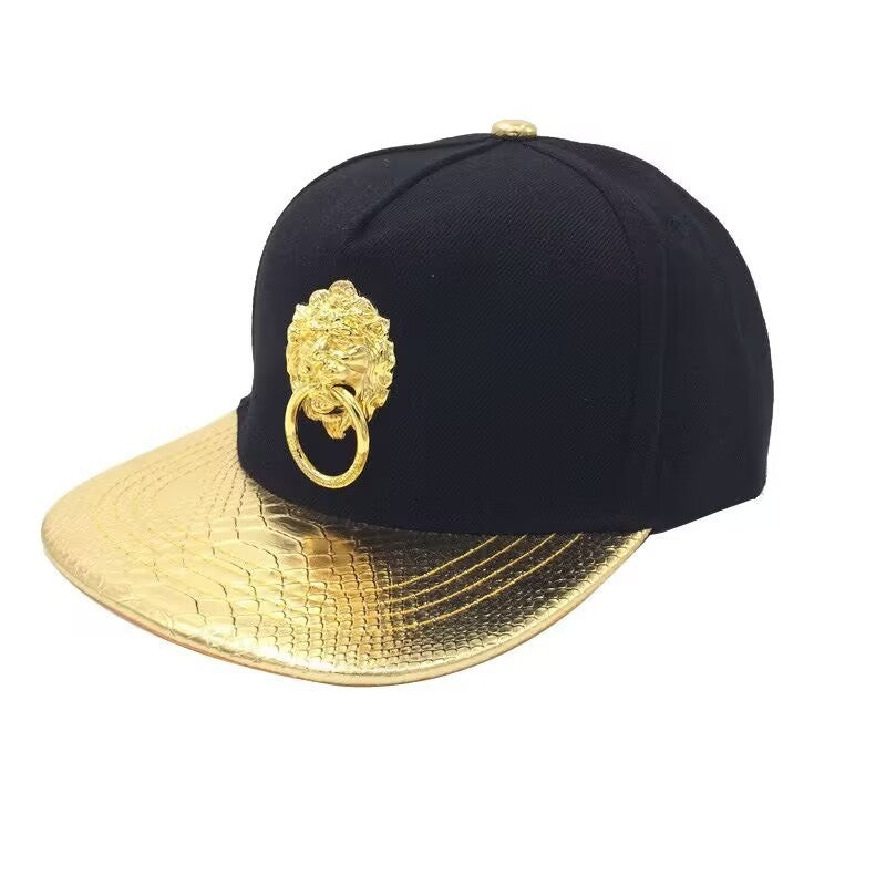 Men's PU Leather Hip-hop Baseball Cap — cap, alternate view