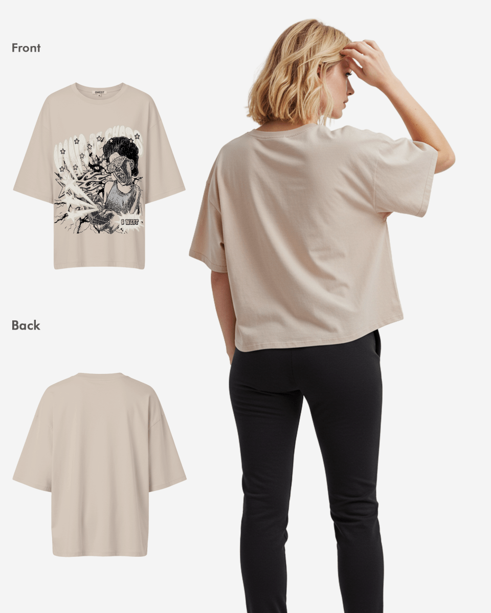 G West King of Chaos — Women's Oversized Graphic Tee
