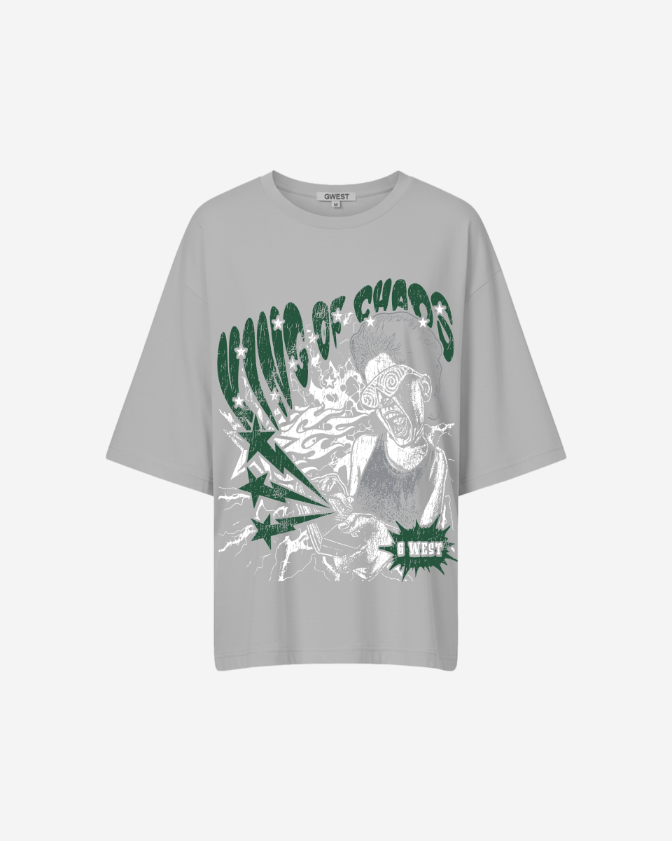 G West King of Chaos — Women's Oversized Graphic Tee