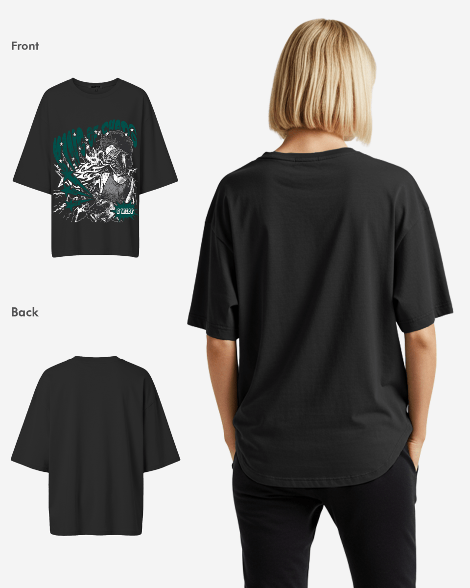 G West King of Chaos — Women's Oversized Graphic Tee