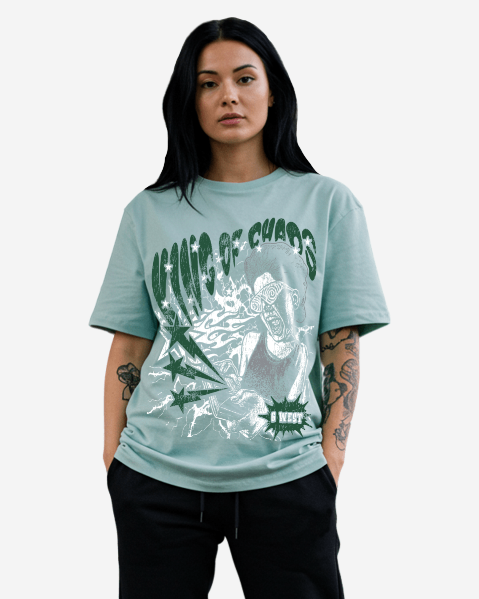 G West King of Chaos — Women's Oversized Graphic Tee