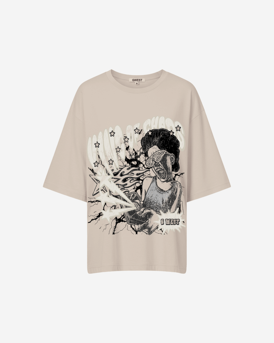 G West King of Chaos — Women's Oversized Graphic Tee
