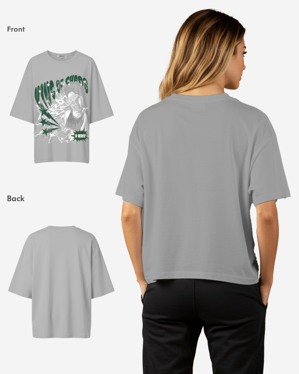 G West King of Chaos — Women's Oversized Graphic Tee