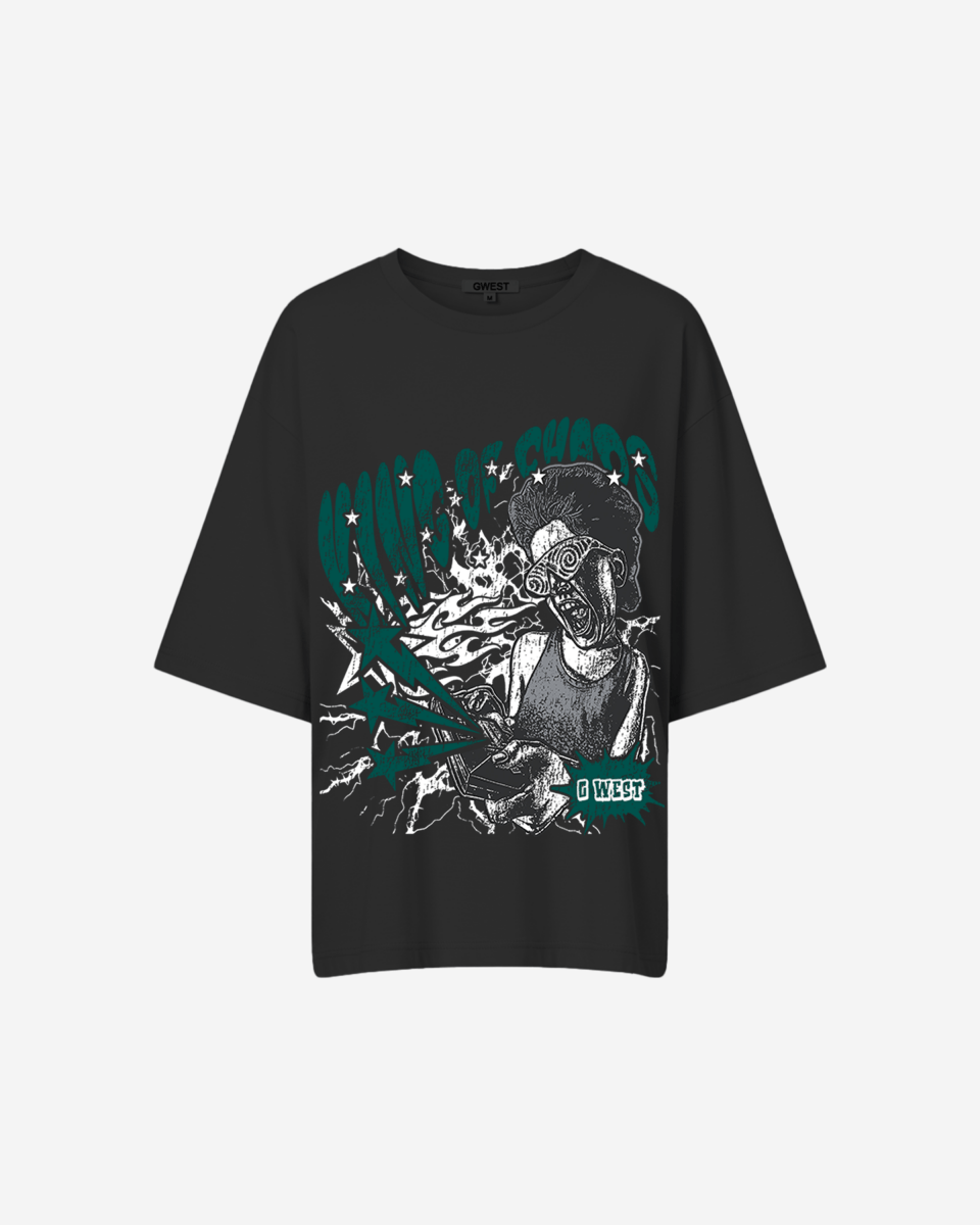 G West King of Chaos — Women's Oversized Graphic Tee