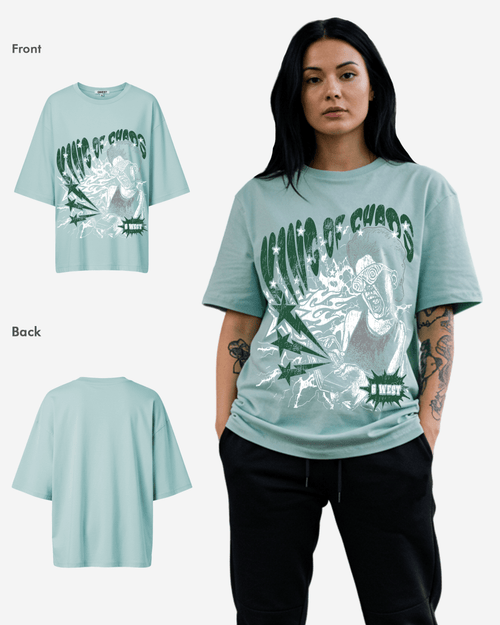 G West Womens Oversized King Of Chaos T Shirt