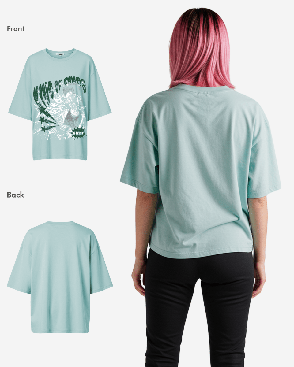 G West King of Chaos — Women's Oversized Graphic Tee