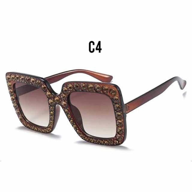 Empress — Square Diamond Sunglasses — square sunglasses, alternate view