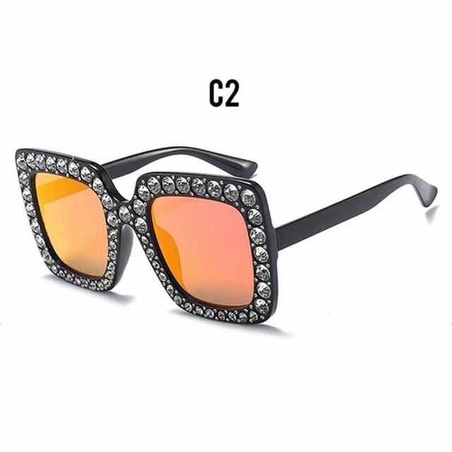 Empress — Square Diamond Sunglasses — square sunglasses, alternate view
