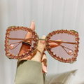 Luxury Large Frame Crystal Rhinestone Sunglasses